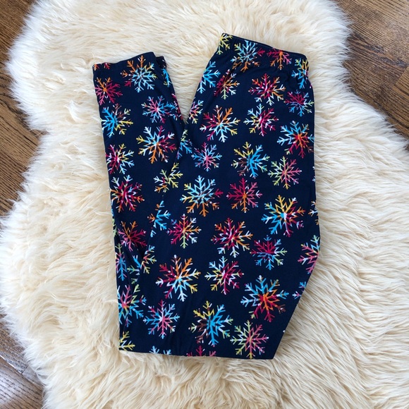 Leggings depot snowflake stretchable leggings. - Picture 1 of 5